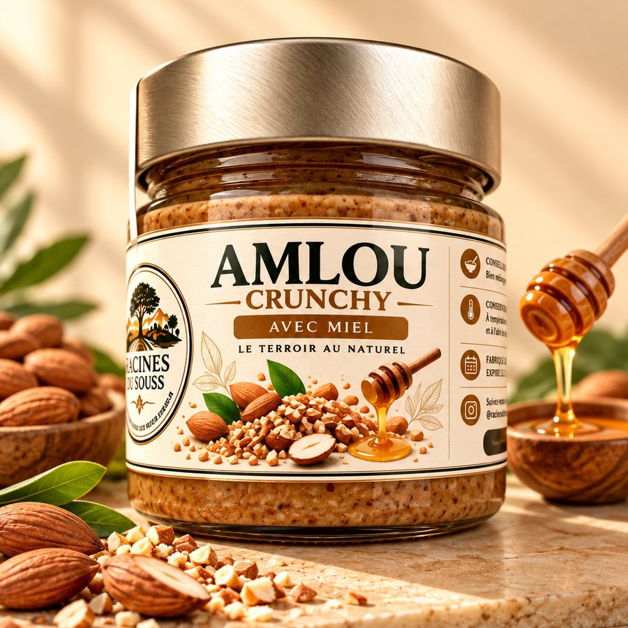 Pot d’Amlou Crunchy avec miel